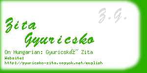 zita gyuricsko business card